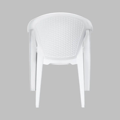 Nilkamal Exotica Plastic Arm Chair (Milky White) - Back View