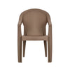 Nilkamal Exotica Plastic Arm Chair (Rattan Dark Beige) - Front View