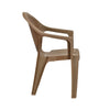 Nilkamal Exotica Plastic Arm Chair (Rattan Dark Beige) - Side View