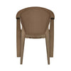 Nilkamal Exotica Plastic Arm Chair (Rattan Dark Beige) - Back View