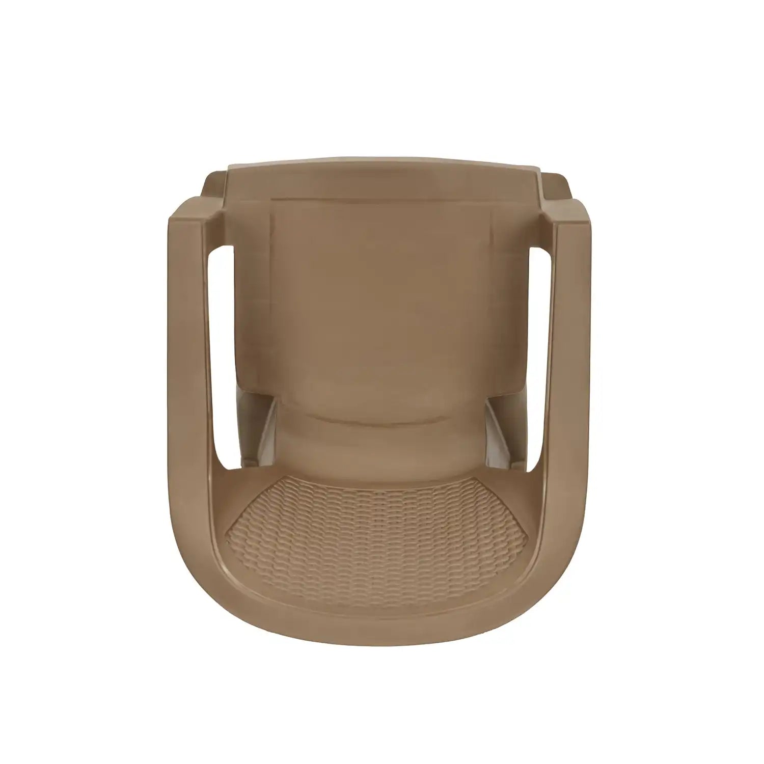 Nilkamal Exotica Plastic Arm Chair (Rattan Dark Beige) - Top View