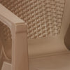 Nilkamal Exotica Plastic Arm Chair (Rattan Dark Beige) - Close Up View