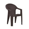 Nilkamal Exotica Plastic Arm Chair (Season Rust Brown) - Slight Side View