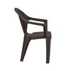 Nilkamal Exotica Chairs and Glass Top Coffee Table Plastic Outdoor Set (Season Rust Brown & Weather Brown)