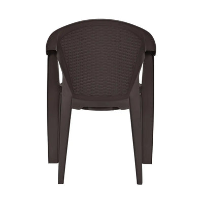 Nilkamal Exotica Plastic Arm Chair (Season Rust Brown) - Back View