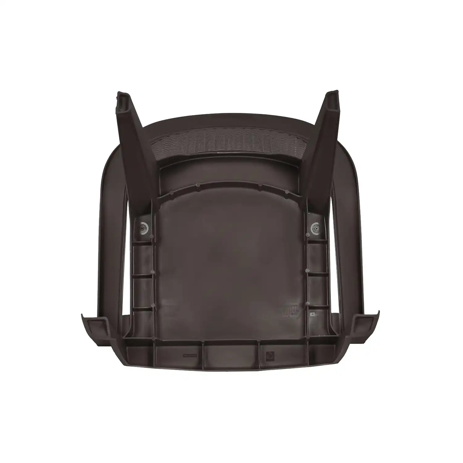 Nilkamal Exotica Plastic Arm Chair (Season Rust Brown) - Bottom View