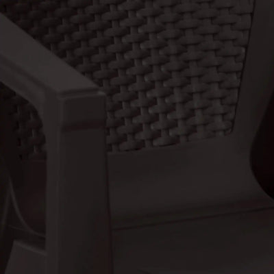 Nilkamal Exotica Plastic Arm Chair (Season Rust Brown) - Close Up View