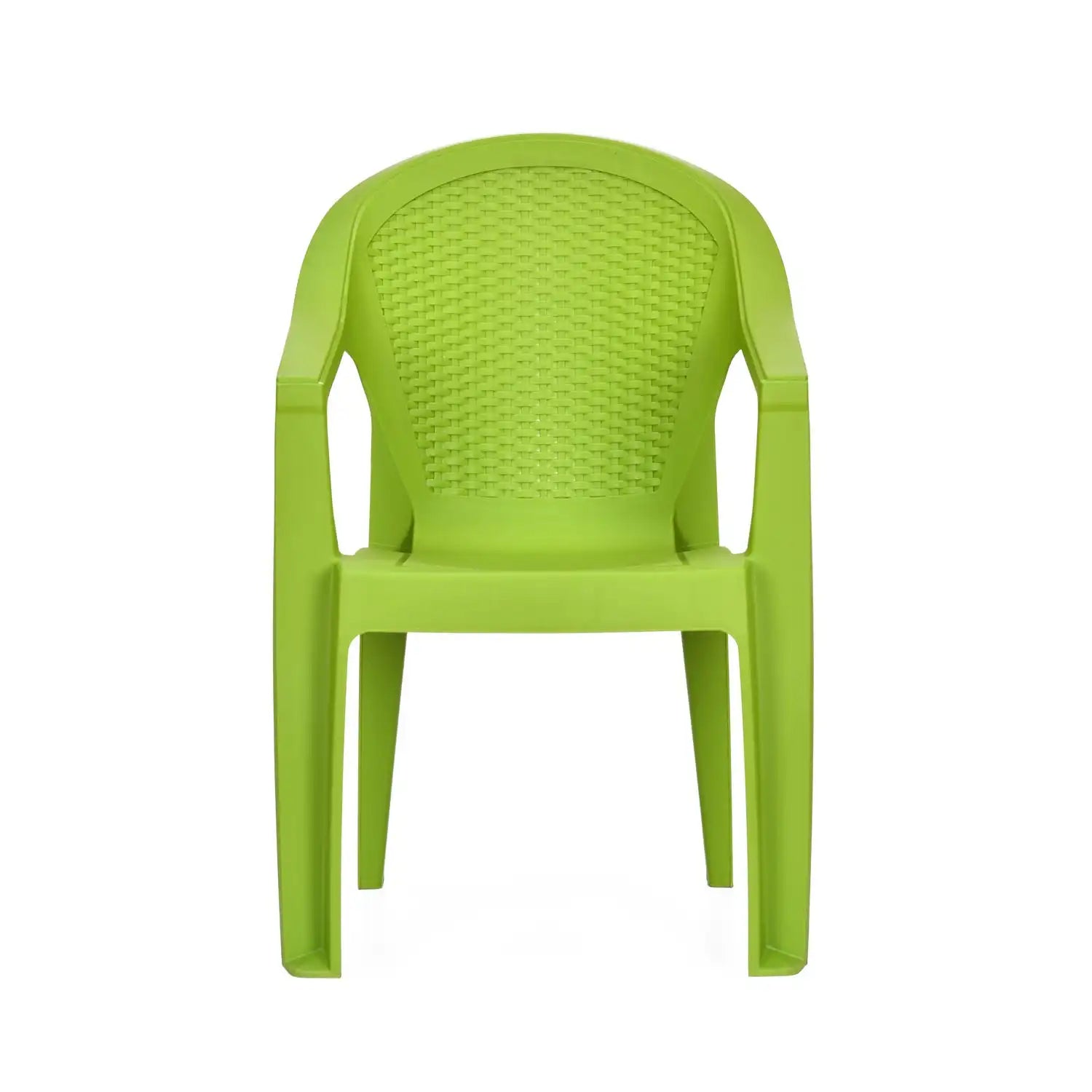 Nilkamal Exotica Plastic Arm Chair (Lush Green) - Front View