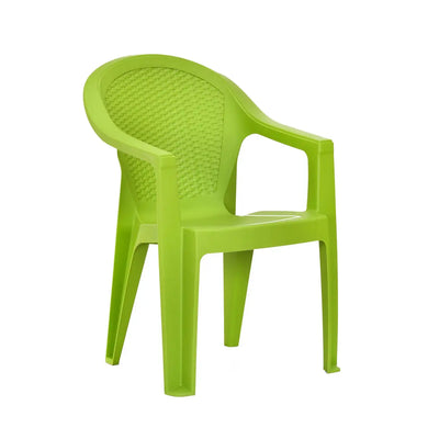 Nilkamal Exotica Plastic Arm Chair (Lush Green) - Slight Side View