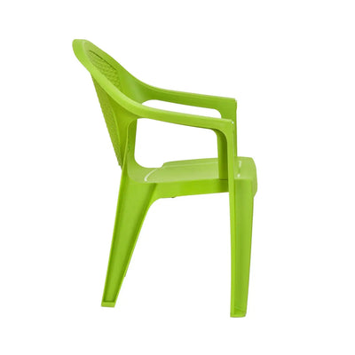 Nilkamal Exotica Plastic Arm Chair (Lush Green) - Side View