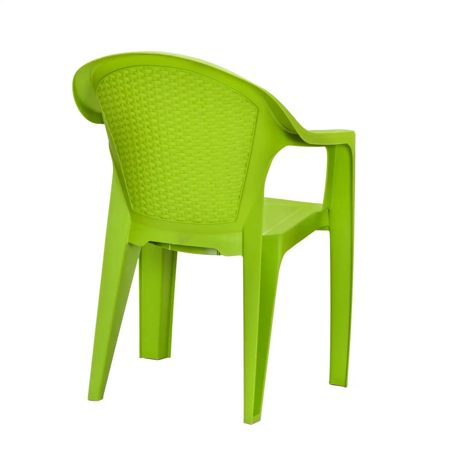 Nilkamal Exotica Plastic Arm Chair (Lush Green) - Slight Back View