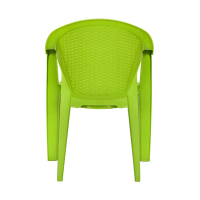 Nilkamal Exotica Plastic Arm Chair (Lush Green) - Back View