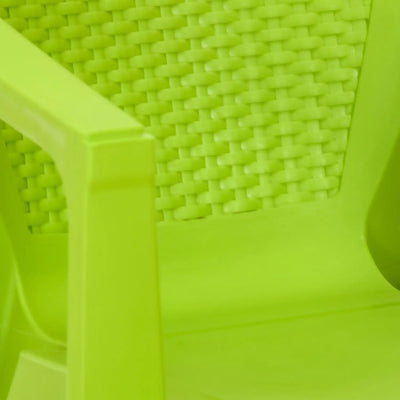 Nilkamal Exotica Plastic Arm Chair (Lush Green) - Close Up View