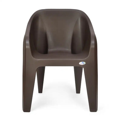 Nilkamal Eeezy Go Plastic Chair Season Rust Brown – Front View