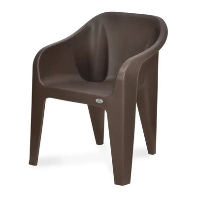Nilkamal Eeezy Go Plastic Chair Season Rust Brown – Slide Side View