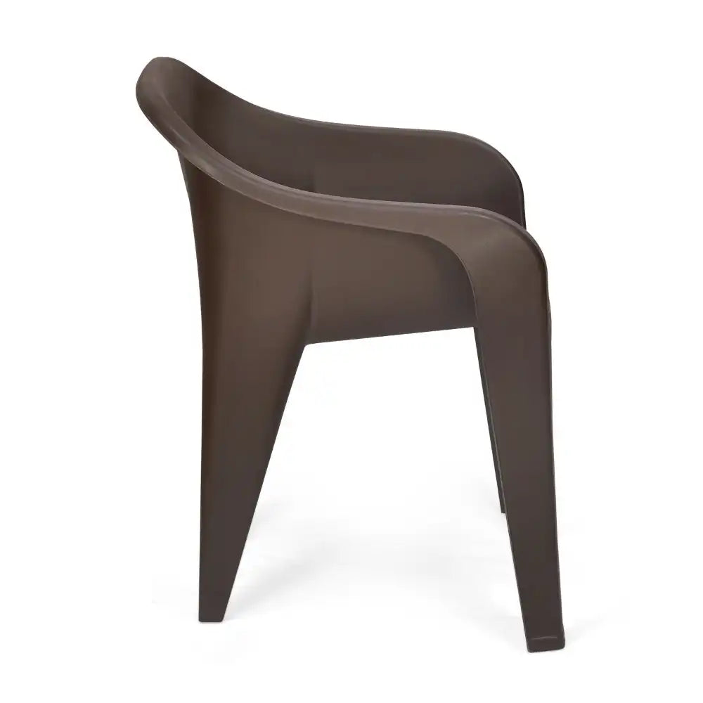 Nilkamal Eeezy Go Plastic Chair Season Rust Brown – Side View