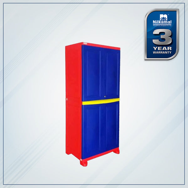 Nilkamal Freedom Big (FB1) Plastic Storage Cabinet (Pepsi Blue, Bright Red and Yellow)