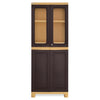 Nilkamal Freedom Big 2 (FB 2) Plastic Storage Cabinet – Front View (Weather Brown & Biscuit)