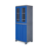 Nilkamal Freedom Big 2 Plastic Cabinet (Deep Blue & Grey)