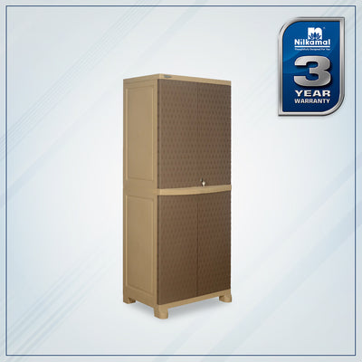 Nilkamal Freedom Big 6 (FB 6) Plastic Storage Cabinet (Ratan Dark Beige / New Cream)