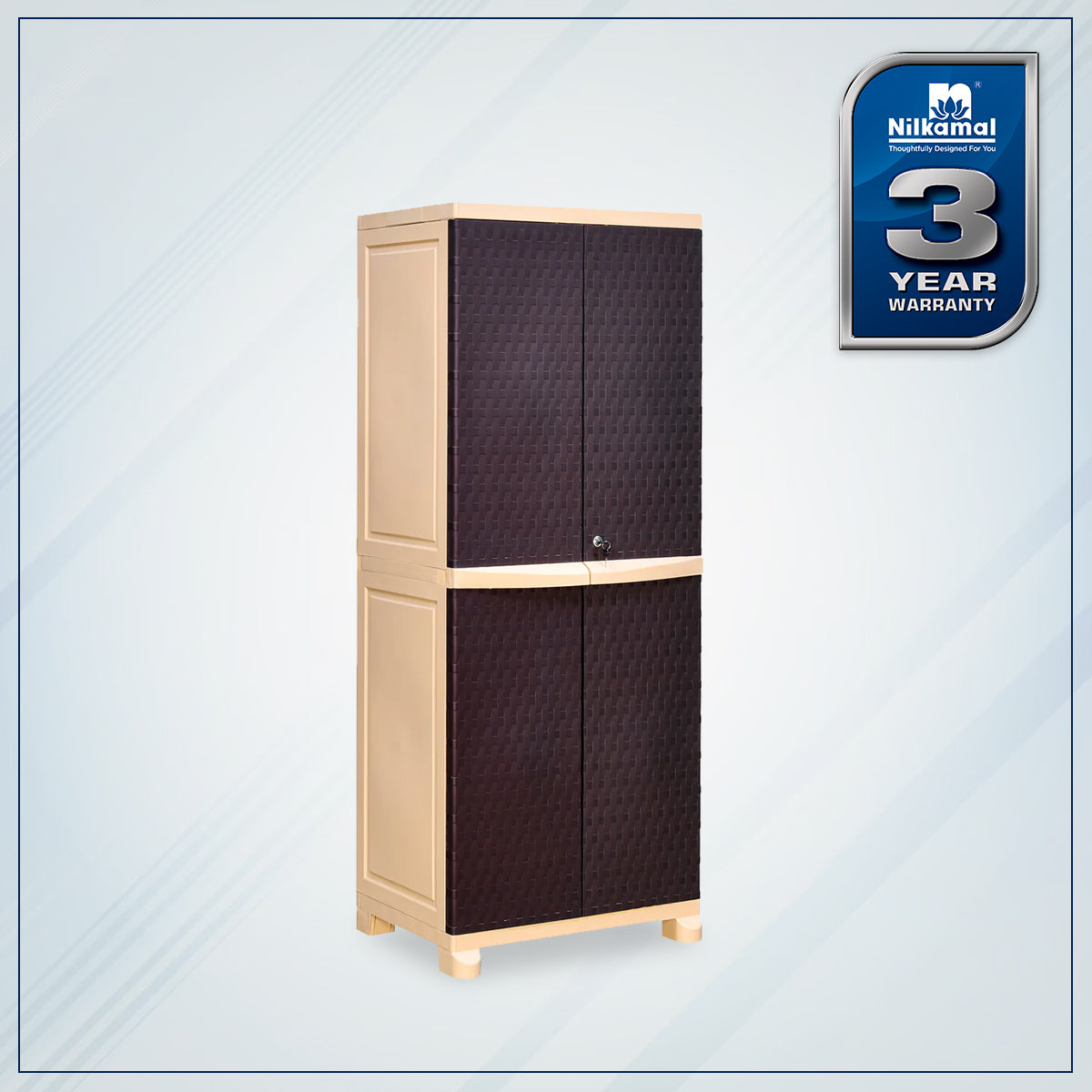 Nilkamal Freedom Big 6 (FB6) Plastic Storage Cabinet (Weather Brown /  Biscuit)