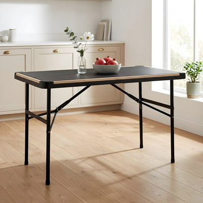 Nilkamal Feast 4 ft Blow Foldable Rectangle Table (Brown)