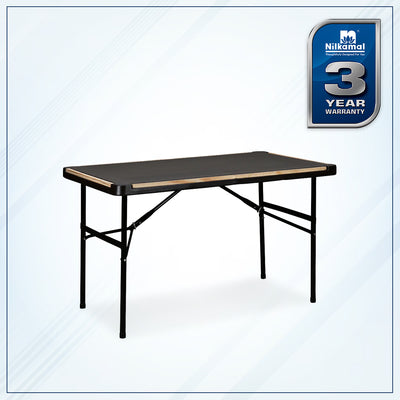 Nilkamal Feast 4 ft Blow Foldable Rectangle Table (Brown)