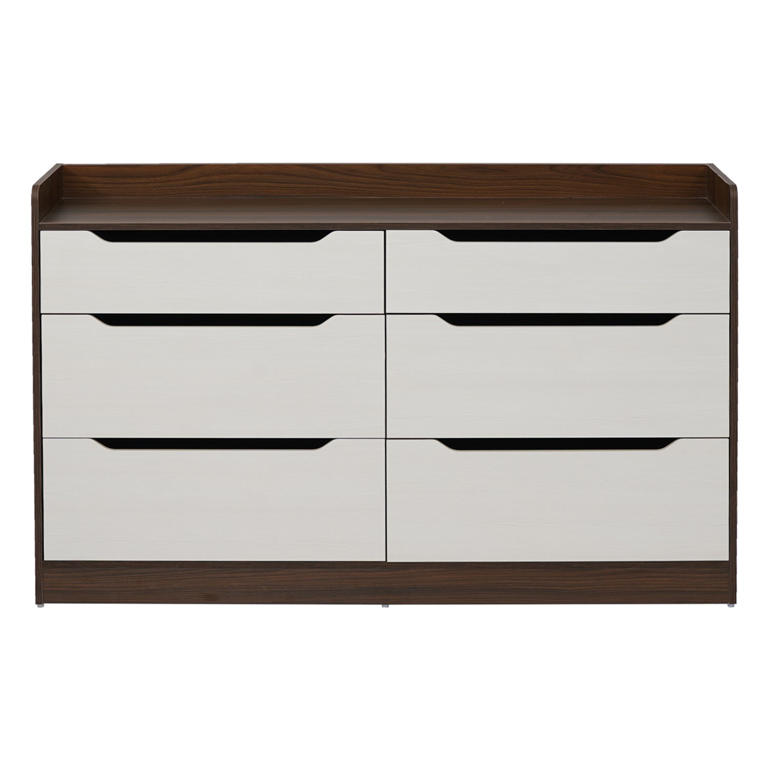 Nilkamal Febian Chest of 6 Drawers (Walnut & White)