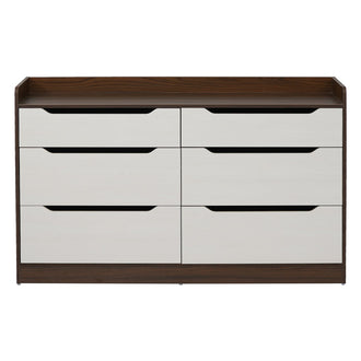 Nilkamal Febian Chest of 6 Drawers (Walnut & White)