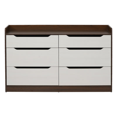 Nilkamal Febian Chest of 6 Drawers (Walnut & White)
