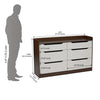Nilkamal Febian Chest of 6 Drawers (Walnut & White)