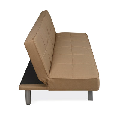 Nilkamal Felecia Fabric Sofa Cum Bed (Dark Beige)