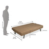 Nilkamal Felecia Fabric Sofa Cum Bed (Dark Beige)
