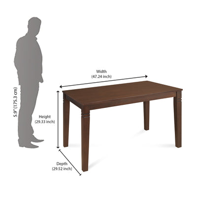 Nilkamal Fern 4 Seater Dining Kit (Erin Brown)