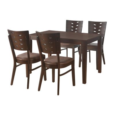 Nilkamal Fern 4 Seater Dining Kit (Erin Brown)