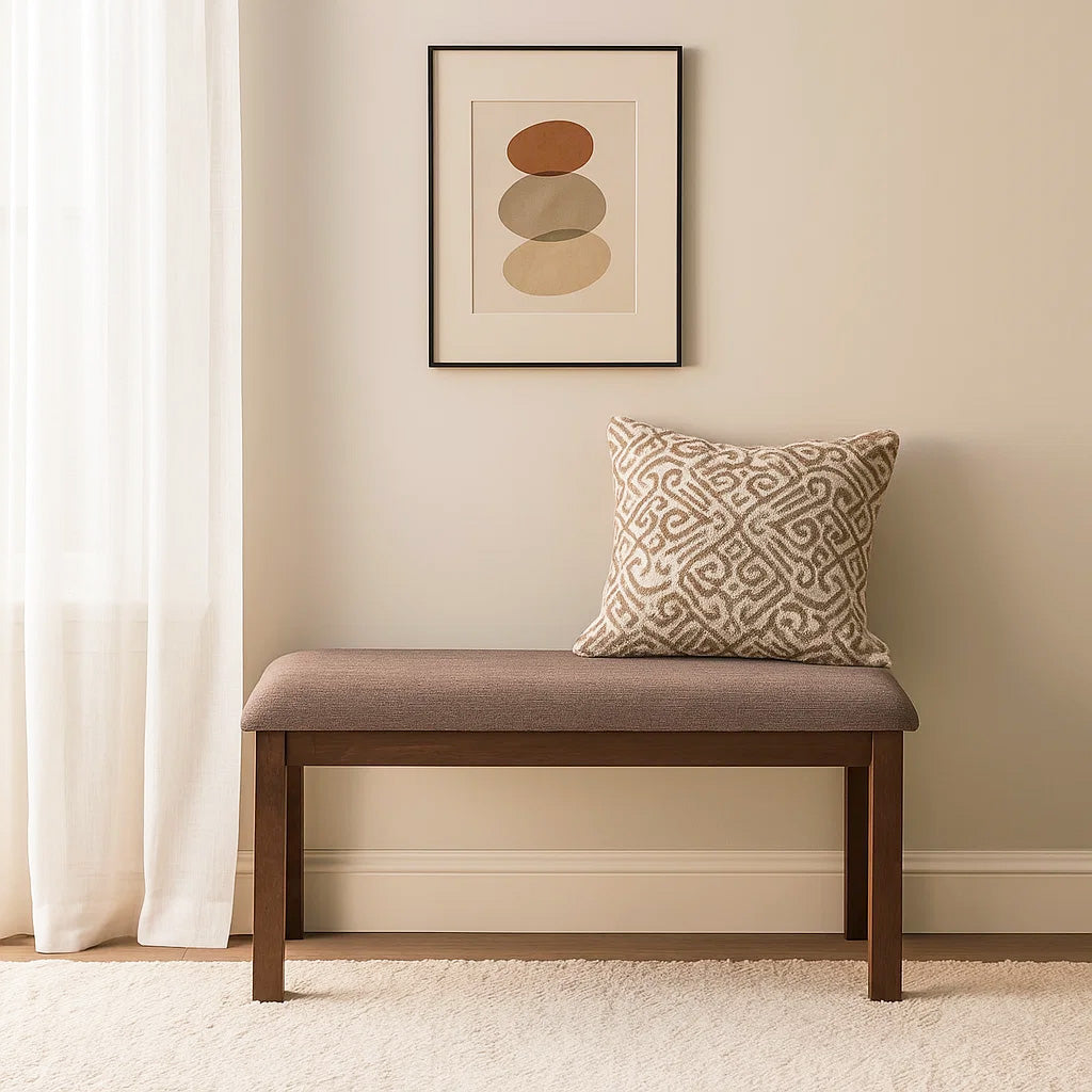 Nilkamal Alice Multi Use Medium Sitting Bench for Living Room | Dining Room (Antique Cherry)