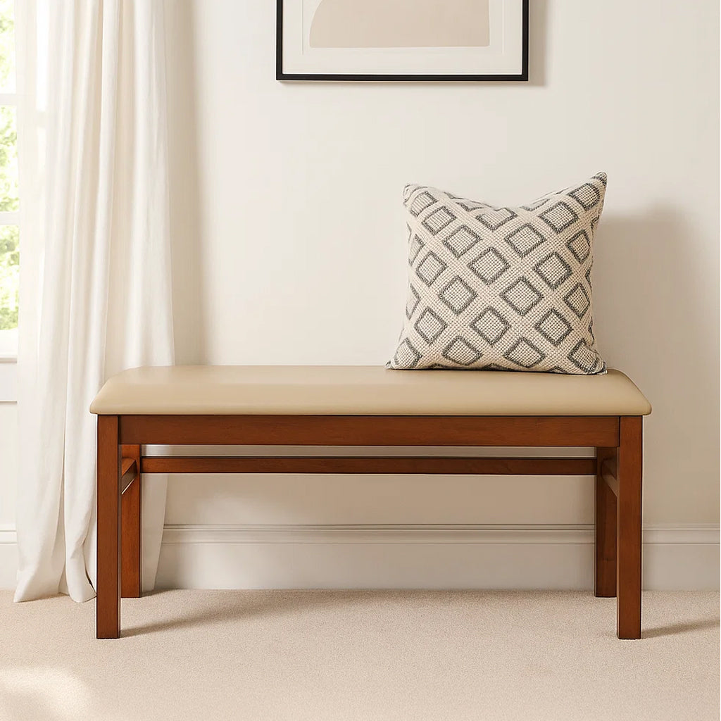Nilkamal Pearl Multi Use Medium Sitting Bench for Living Room | Dining Room (Cappuccino)