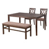 Nilkamal Peak 4 Seater Dining Set With Bench (Cappuccino)