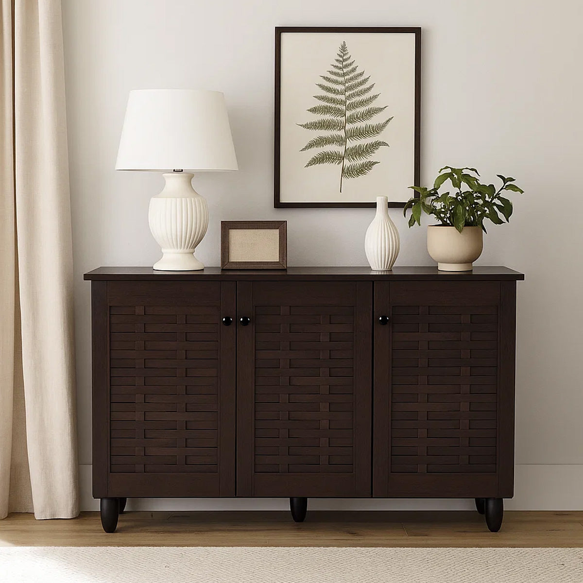 Nilkamal Kaira 3 Door Shoe Rack (Wenge)