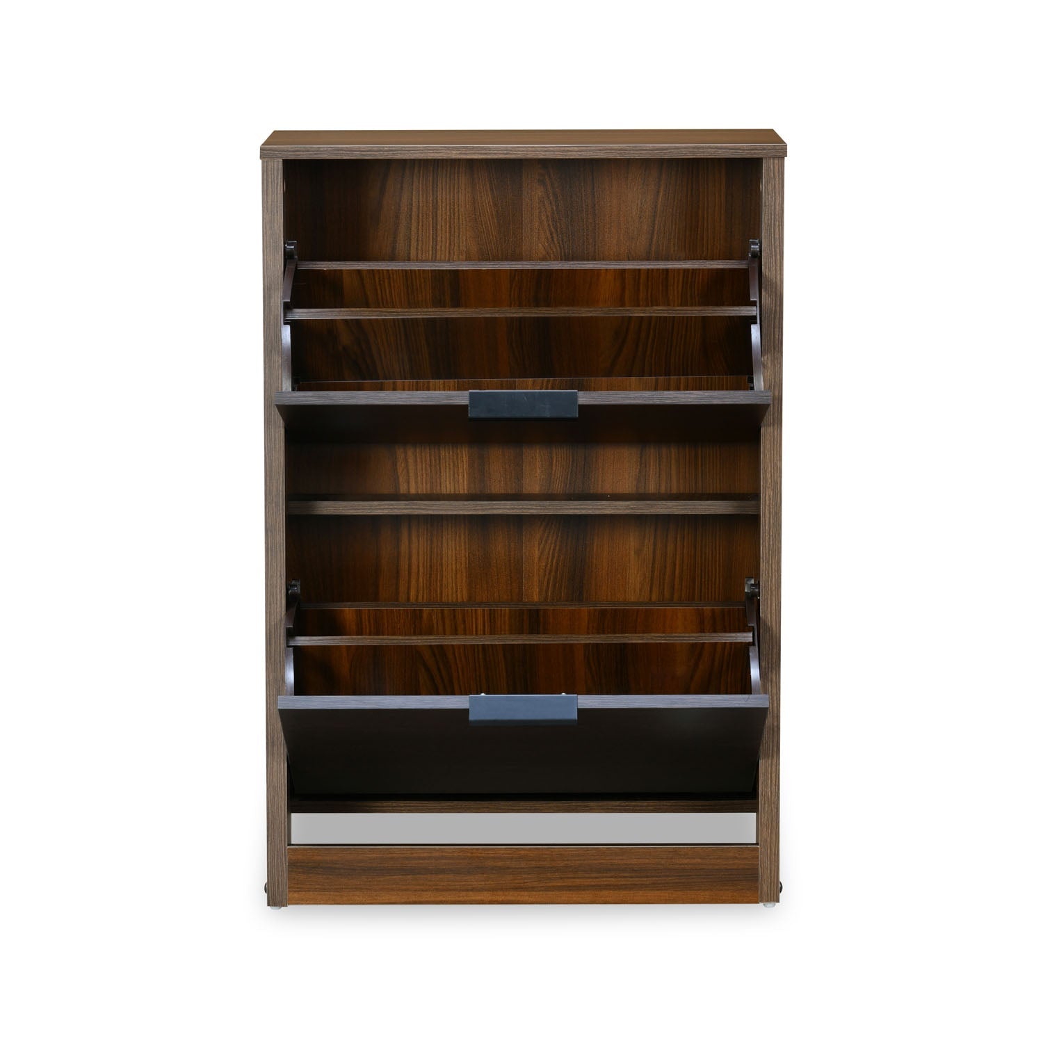 Nilkamal Florine Engineered Wood 2 Tier Shoe Cabinet (Walnut & Wenge)
