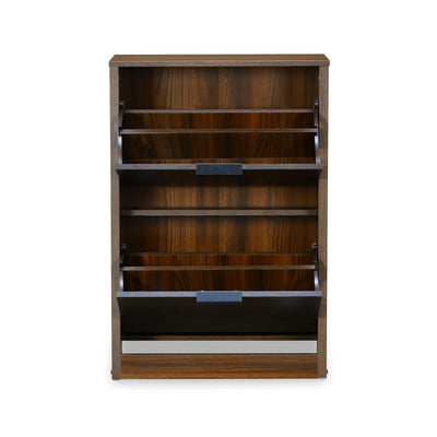 Nilkamal Florine Engineered Wood 2 Tier Shoe Cabinet (Walnut & Wenge)