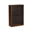 Nilkamal Florine Engineered Wood 2 Tier Shoe Cabinet (Walnut & Wenge)