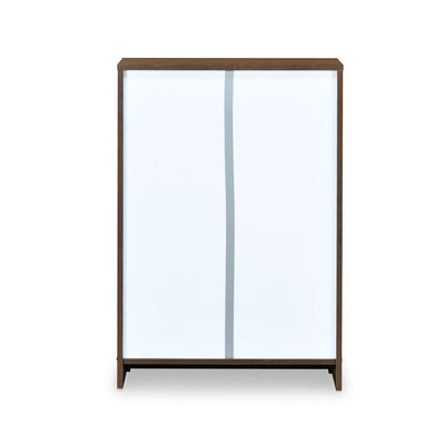 Nilkamal Florine Engineered Wood 2 Tier Shoe Cabinet (Walnut & Wenge)