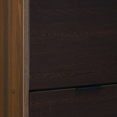 Nilkamal Florine 3 Tier Engineered Wood Shoe Cabinet (Walnut & Wenge)