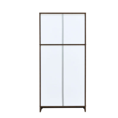 Nilkamal Florine 3 Tier Engineered Wood Shoe Cabinet (Walnut & Wenge)