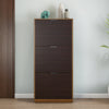 Nilkamal Florine 3 Tier Engineered Wood Shoe Cabinet (Walnut & Wenge)