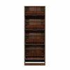 Nilkamal Florine Engineered Wood 4 Tier Shoe Rack (Walnut & Wenge) - Front View With Open Drawer