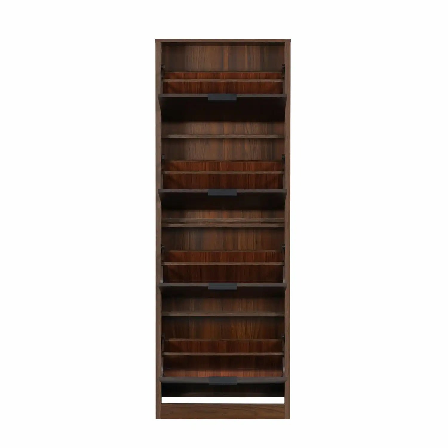 Nilkamal Florine Engineered Wood 4 Tier Shoe Rack (Walnut & Wenge)