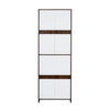 Nilkamal Florine Engineered Wood 4 Tier Shoe Rack (Walnut & Wenge) - Back View