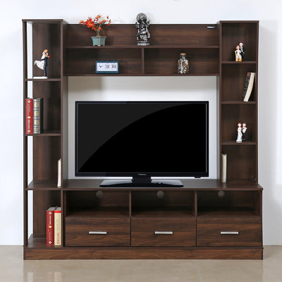 Nilkamal Florito Wall Unit (Walnut / Hiland Pine)